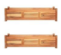 vidaXL Plateaux de jardin 2 pcs. Bois d'acacia 100x30x25 cm