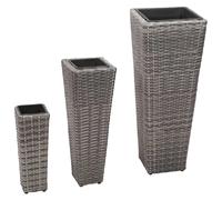 vidaXL Lits surélevés de jardin 3 pcs Gris