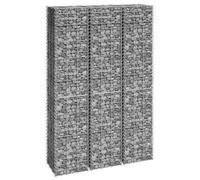 Vidaxl Lits Surélevés En Gabion 3 Pcs 30x30x150 Cm Fer