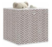 vidaXL Lot de 10 boîtes de rangement pliables 32 x 32 x 32 cm, tissu non tissé, avec œillets de retrait