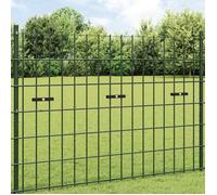 vidaXL Lot de 10 Connecteurs en U pour Clôture Anthracite Compatible 50 x 200 mm en Acier Galvanisé