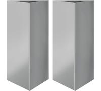 vidaXL - Lot de 2 bacs à plantes triangulaires 40 x 34,5 x 75 cm en acier galvanisé