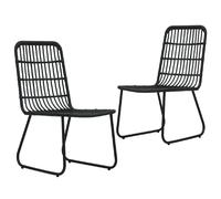 vidaXL Chaises de jardin 2 pcs. Poly rotin noir