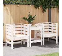 vidaXL Lot de 2 Chaises de Jardin, Sièges avec Accoudoirs, Fauteuils avec Dossier, Meubles de Jardin Patio, Scandinave, 825129 Blanc G