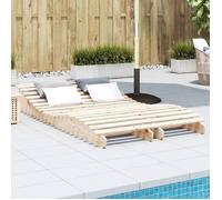 vidaXL Lot de 2 Chaises Longues, Bain de Soleil, Transat de Terrasse, Siège de Jardin, Meuble de Patio Balcon Extérieur, 832573