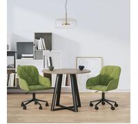vidaXL Chaises pivotantes à manger lot de 2 Vert clair Velours