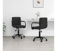 vidaXL - Lot de 2 chaises pivotantes noires