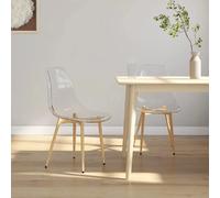 VidaXL Lot de 2 Chaises Transparentes