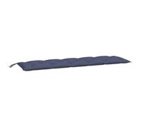 vidaXL Coussins de banc 379106 – Lot de 2, coussins de siège intérieur/extérieur – Bleu marine