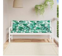 vidaXL Lot de 2 Coussins de Banc de Jardin Motif de Feuilles, Coussin de Siège, Coussin de Meuble de Terrasse Patio Salon Extérieur Intérieur