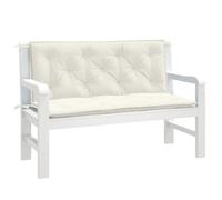 vidaXL Coussins de banc de jardin 2 pcs. Melange Crème 120x50x7 cm Tissu