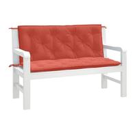vidaXL Coussins de banc de jardin - Lot de 2 en tissu - Rouge mélangé - 4002603
