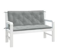 vidaXL Lot de 2 Coussins de Banc de Jardin, Oreillers de Balcon, Coussins de Sièges Patio Jardinage Terrasse Extérieur, Gris 4002597