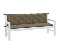 vidaXL Coussins de banc de jardin Lot de 2 Taupe mélangé 180x50x7 cm Tissu