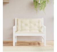 vidaXL Lot de 2 Coussins de Banc de Jardin, Revêtement de Banc avec Jeux de Cordes, Coussin d'Extérieur Imperméable, Crème 361661