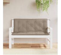 vidaXL Lot de 2 Coussins de Banc de Jardin, Revêtement de Banc avec Jeux de Cordes, Coussin d'Extérieur Imperméable, Taupe 361686
