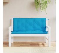 vidaXL Coussins de banc 120x50 cm lot de 2 – Oxford imperméable avec cordes – Bleu clair