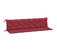 vidaXL Coussins de banc Lot de 2 – Imperméables, jeux de cordes, Tissu Oxford Rouge Bordeaux