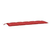 vidaXL Lot de 2 coussins de banc de jardin – Tissu Oxford imperméable 180x50x7 cm Rouge