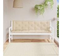 vidaXL Coussins de banc de jardin Lot de 2 Imperméable Tissu Oxford 180x50x7 cm Beige