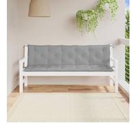vidaXL Lot de 2 Coussins de Banc de Jardin, Revêtement de Banc avec Jeux de Cordes, Coussin d'Extérieur Imperméable, Gris 361717