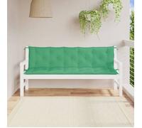 vidaXL Lot de 2 Coussins de Banc de Jardin, Revêtement de Banc avec Jeux de Cordes, Coussin d'Extérieur Imperméable, Vert 361721