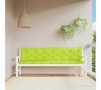 vidaXL Lot de 2 Coussins de Banc de Jardin, Revêtement de Banc avec Jeux de Cordes, Coussin d'Extérieur Imperméable, Vert 361746 Vert G