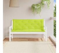 vidaXL Lot de 2 Coussins de Banc de Jardin, Revêtement de Banc avec Jeux de Cordes, Coussin d'Extérieur Imperméable, Vert 361708 Vert G