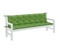 VidaXL Lot de 2 Coussins de Banc Vert Mélangé