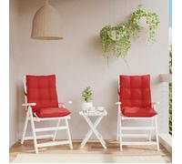 vidaXL Coussins de chaise Lot de 2 - Dossier bas, imperméable, extérieur anti-glisse (377689)