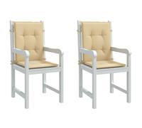 VidaXL Coussins chaise dossier bas - Beige mélangé
