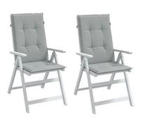 vidaXL Lot de 2 Coussins de Chaise Gris Clair