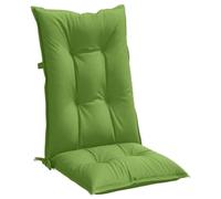 vidaXL Lot de 2 Coussins de Chaise à Dossier Haut, Oreillers de Balcon, Coussins de Sièges Patio Jardin Terrasse Extérieur, Vert Mélangé Tissu