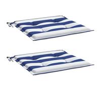 vidaXL Coussins de chaise de jardin - Lot de 2 50x50x4 cm antidérapants tissu