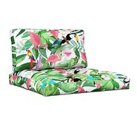 vidaXL Coussins de palette Lot de 2 – Tissu multicolore pour siège salon et extérieur