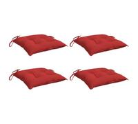 vidaXL Lot de 2 Coussins de Palette, Galette de Siège Imperméable, Coussin de Jardin, Décoration d'Extérieur Terrasse, Rouge 50x50x7 cm Tissu Oxford