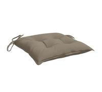 vidaXL Lot de 2 Coussins de Palette, Galette de Siège Imperméable, Coussin de Jardin, Décoration d'Extérieur Terrasse, Taupe 50x50x7 cm Tissu Oxford