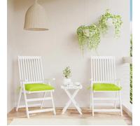 vidaXL Lot de 2 Coussins de Palette, Galette de Siège Imperméable, Coussin de Jardin, Décoration d'Extérieur Terrasse, Vert Brillant 50x50x7 cm