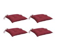 vidaXL Lot de 2 Coussins de Palette, Galette de Siège Imperméable, Coussin de Jardin, Décoration d'Extérieur Terrasse, Rouge Bordeaux 50x50x7 cm