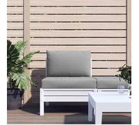 vidaXL Lot de 2 Coussins de Palette, Galette de Siège Imperméable, Coussin de Jardin, Décoration d'Extérieur Terrasse, Gris Tissu Oxford