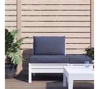 vidaXL Lot de 2 Coussins de Palette, Galettes de Chaise avec Dossier, Coussins de Siège, Décoration Jardin Terrasse Patio, Bleu Marine Tissu