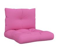 vidaXL Lot de 2 Coussins de Palette, Galettes de Chaise avec Dossier, Décoration Jardin Terrasse Patio Extérieur, Rose Tissu Oxford