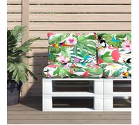 vidaXL Coussins de palette Lot de 2 360851 – Galettes de chaise avec dossier pour jardin/terrasse