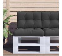 vidaXL Coussins de Palette Lot de 2 Noir Tissu
