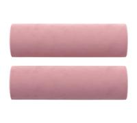 vidaXL Lot de 2 Coussins Décoratifs, Oreillers de Balcon, Coussins de Sièges Patio Jardinage Jardin Terrasse Extérieur, Rose Velours