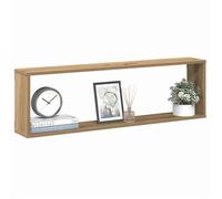 vidaXL Lot de 2 étagères cube murales coloris chêne artisanal en bois d'ingénierie rangement cube mural