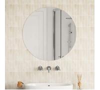 vidaXL Miroir mural Rond 70 cm en verre – Décoration murale salle de séjour, salle de bain, dressing