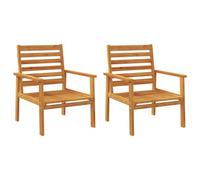 vidaXL Fauteuil de jardin 2 pcs. Bois massif acacia