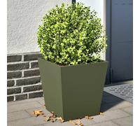 vidaXL Lot de 2 jardinières - Vert olive