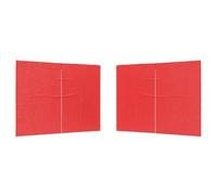 vidaXL Lot de 2 murs pour tente de fête Rouge 300 x 195 cm PE et acier, tente moderne rectangulaire, paroi latérale résistante à l'eau, accessoire d'événement, couverture de jardin